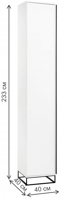 Шкаф City 40 одностворчатый белый