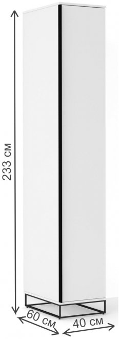 Шкаф City 60 пенал белый