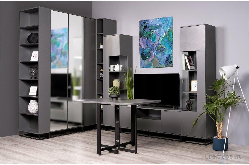 Шкаф City графит