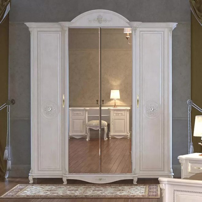 Шкаф Да Винчи 4-хдверный белый