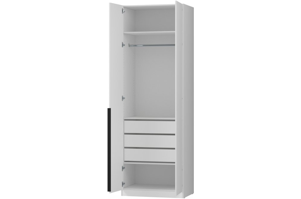 Шкаф для одежды с ящиками home tower 12ШОЯ.103.1 белый