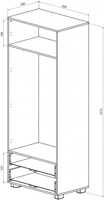 Шкаф ДримСтар ДС-60К белое дерево