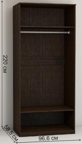 Шкаф двухдверный Кэт - 4 венге / caiman темный