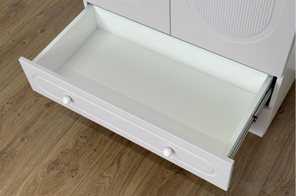 Шкаф двухдверный Милана белое дерево / сакура