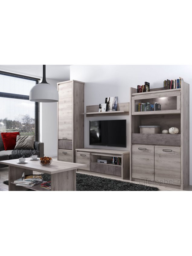 Шкаф Джаз 1V2D1S каштан найбори / оникс