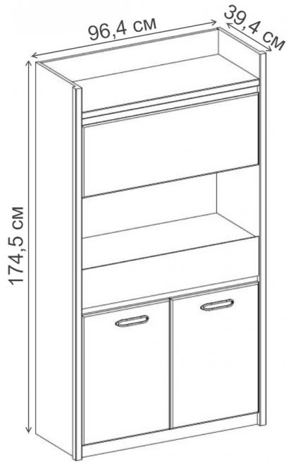 Шкаф Джаз 3D1SN каштан найбори / оникс