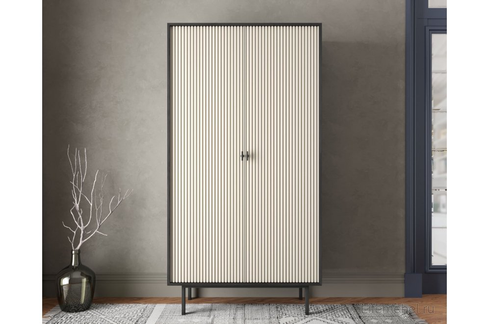 Шкаф Эмерсон (Emerson) EM091/milky/L черный