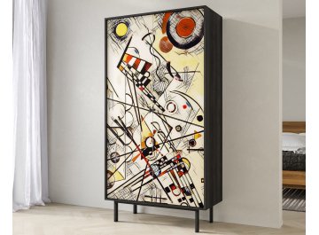 Распашной шкаф Эмерсон (Emerson) EM091/Print_01 черный