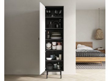 Распашной шкаф Эмерсон (Emerson) EM101/Print_01 черный