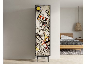 Распашной шкаф Эмерсон (Emerson) EM101/Print_01 черный