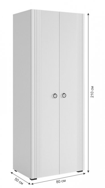 Шкаф Ева 102.01 белое дерево / белый матовый