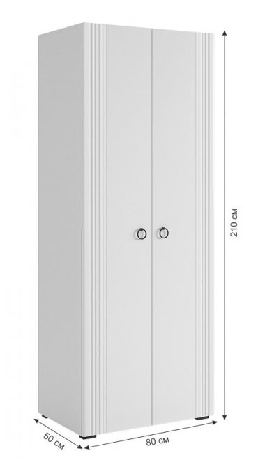 Шкаф Ева 104.01 белое дерево / белый матовый