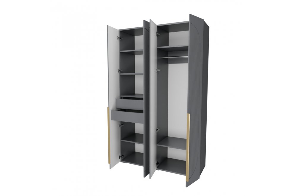 Шкаф Фиеста 130 графит софт
