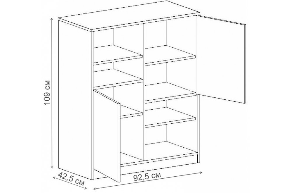 Шкаф двухдверный Фрегат