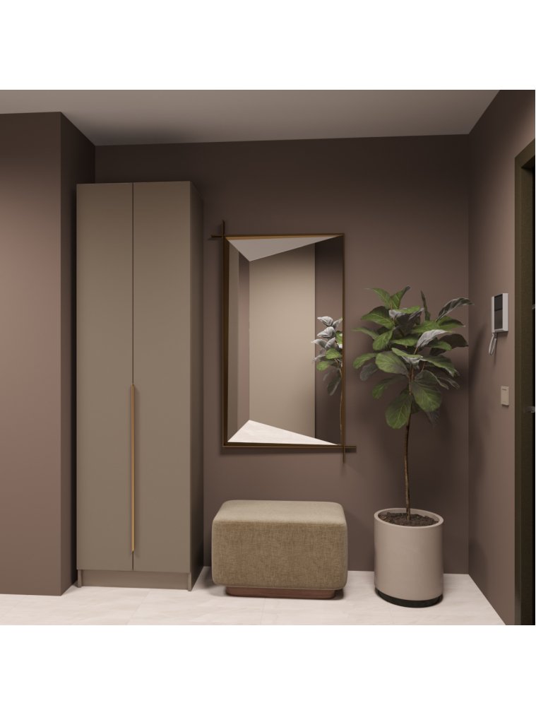 Шкаф Голд Бостон 60 глиняно-серый