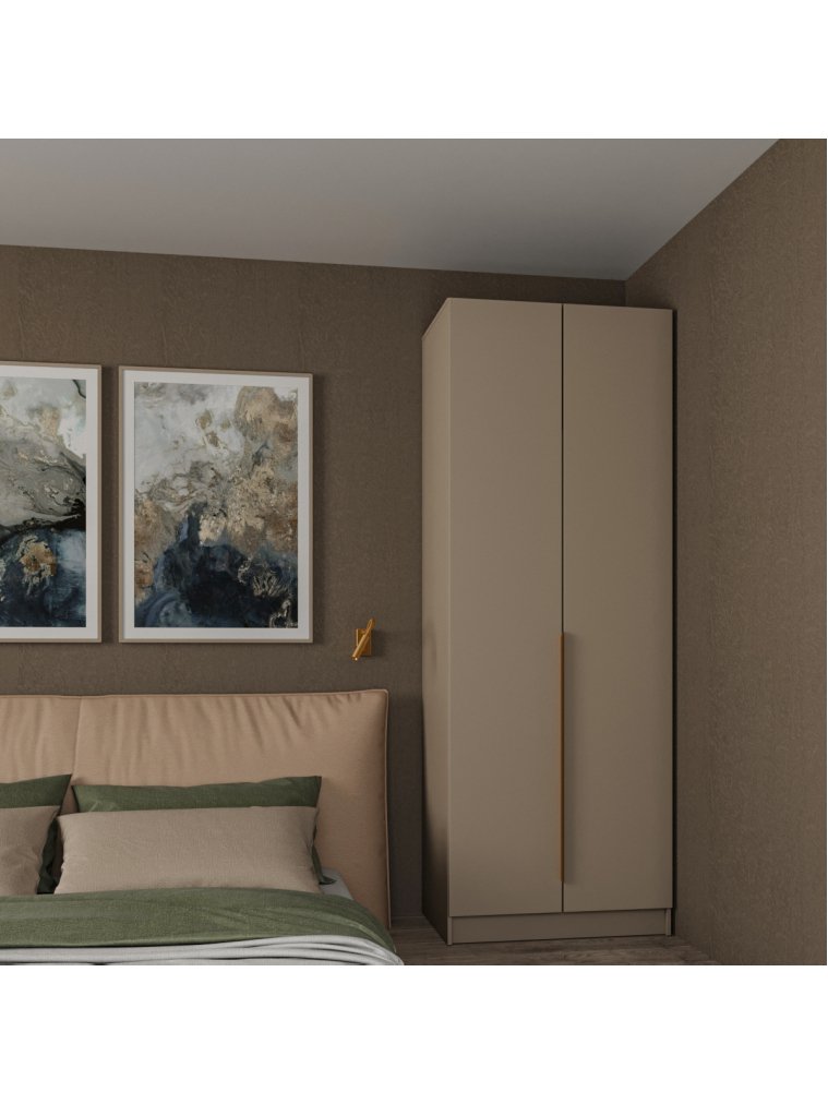 Шкаф Голд Бостон 80 бежевый / глиняный серый ЛДСП