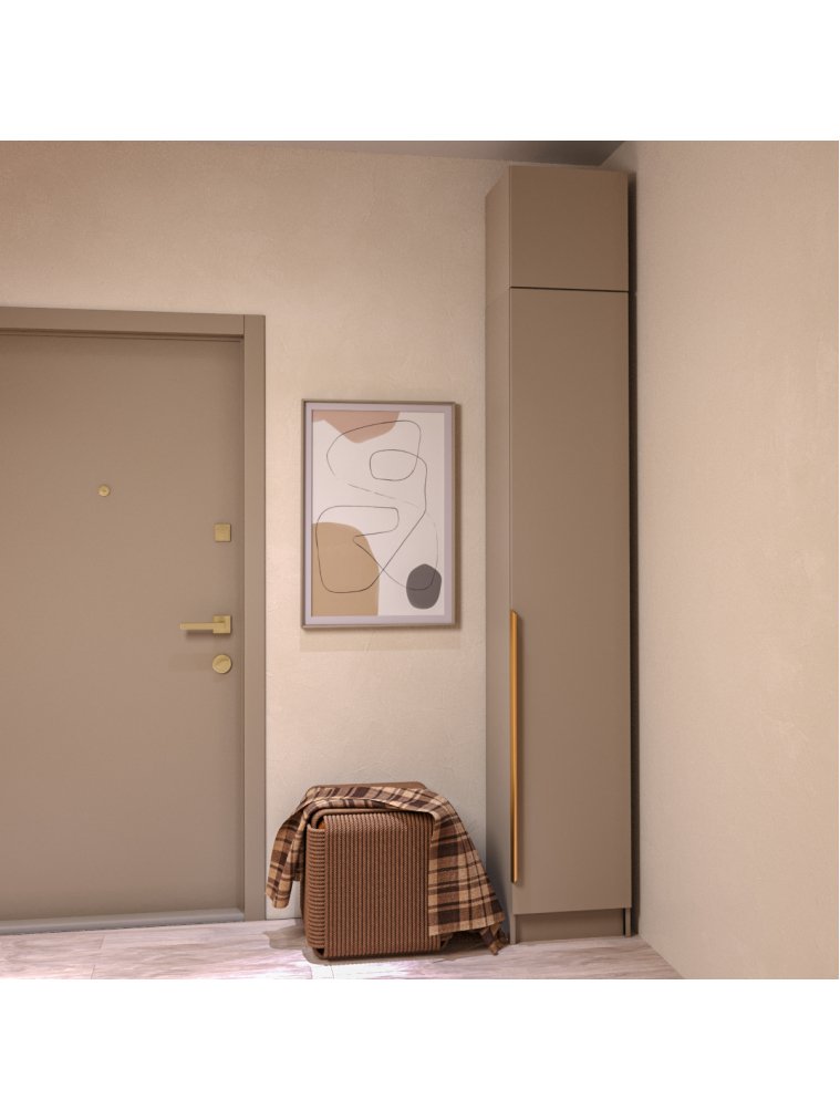 Шкаф Голд Бостон с антесолью 40 глиняно-серый