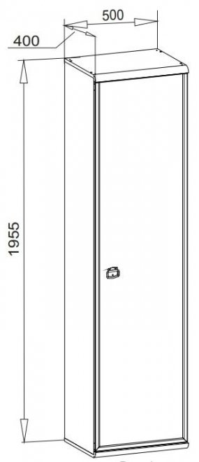 Шкаф Индиана JREG1D дуб саттер