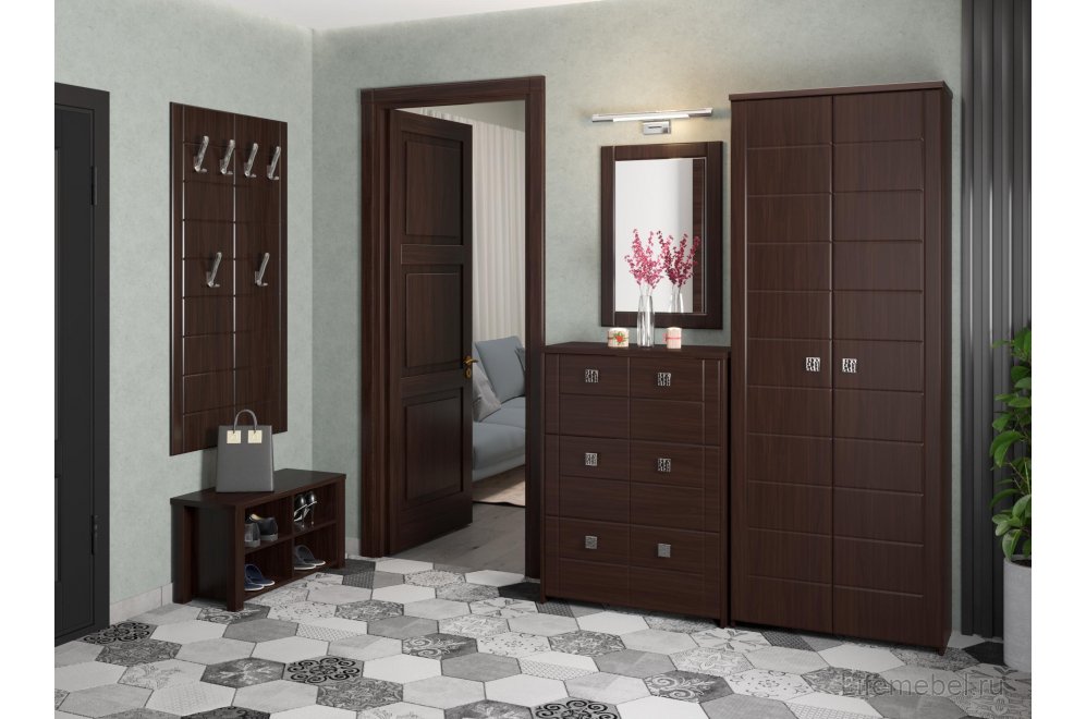Шкаф Изабель ИЗ-64К орех темный
