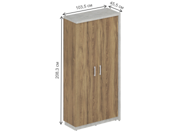 Шкаф для одежды Комплект №12 дуб чарльстон / бетон чикаго