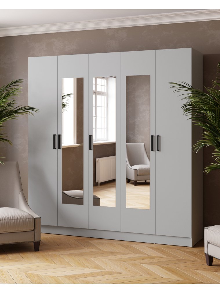 Шкаф Ларс (2,0) серый камень