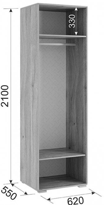 Шкаф Лайк 02.01 дуб мария / какао