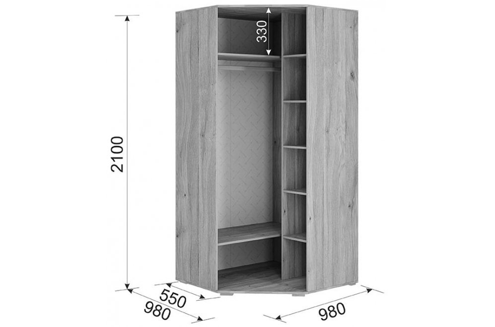 Шкаф Лайк 06.02 дуб мария