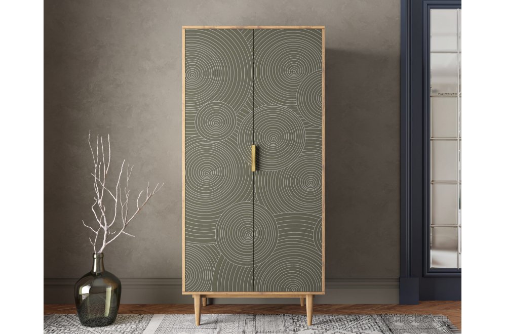 Шкаф Лайн (Line) R24/browngrey темно-зеленый