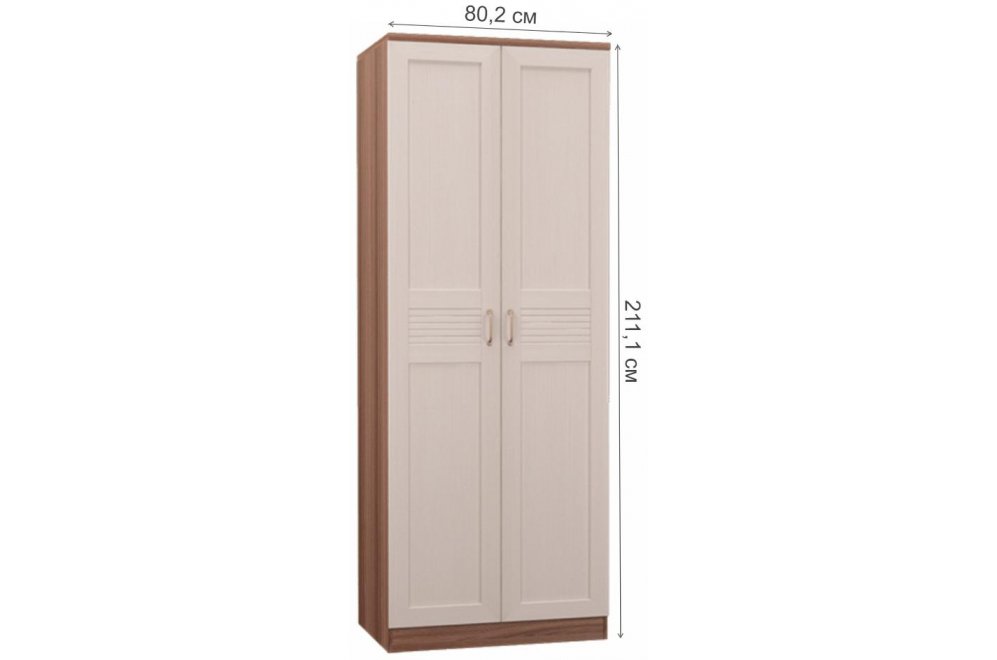 Шкаф Лестер для одежды темный ясень / бодега светлая