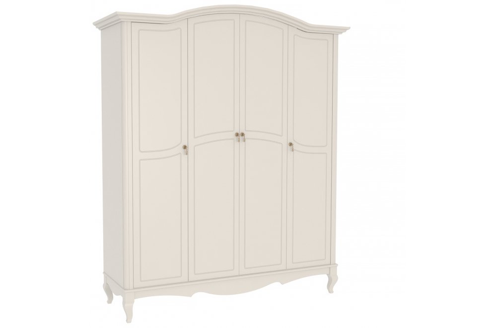 Шкаф Малонн Ави белый четырехстворчатый