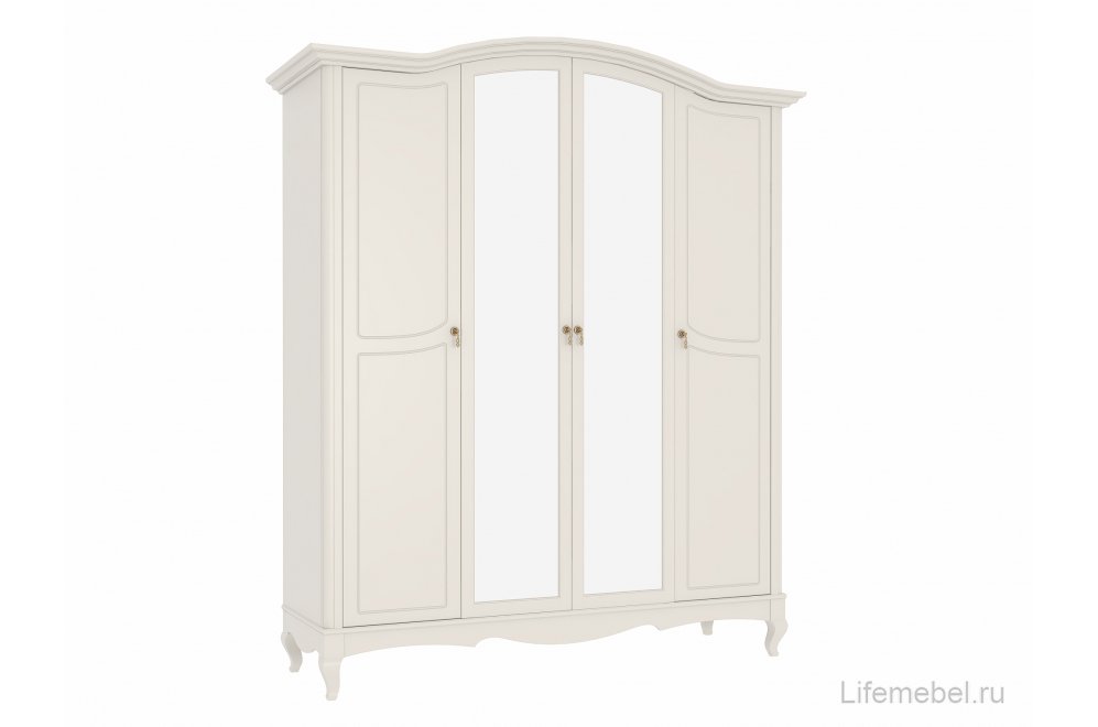 Шкаф Малонн Ави белый четырехстворчатый