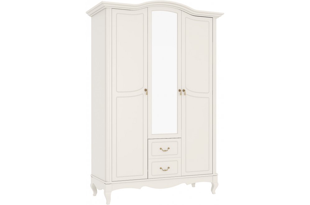 Шкаф Малонн Ави белый трехстворчатый