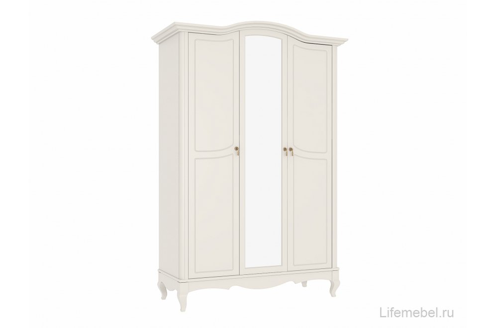 Шкаф Малонн Ави белый трехстворчатый