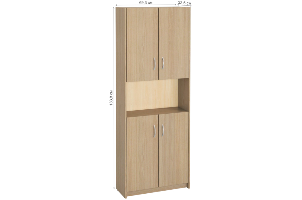 Шкаф Милана-15 ясень светлый