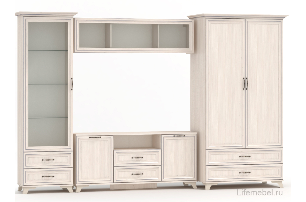 Шкаф Джассан бодега светлый с полками