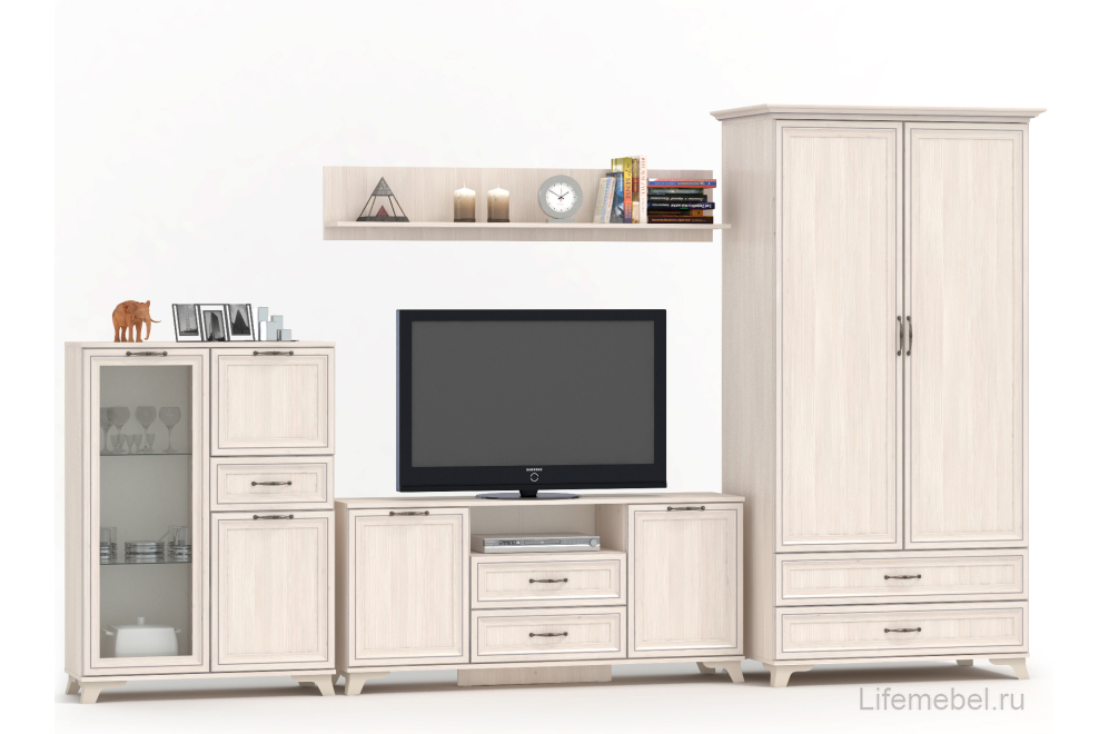 Шкаф Джассан бодега светлый с полками