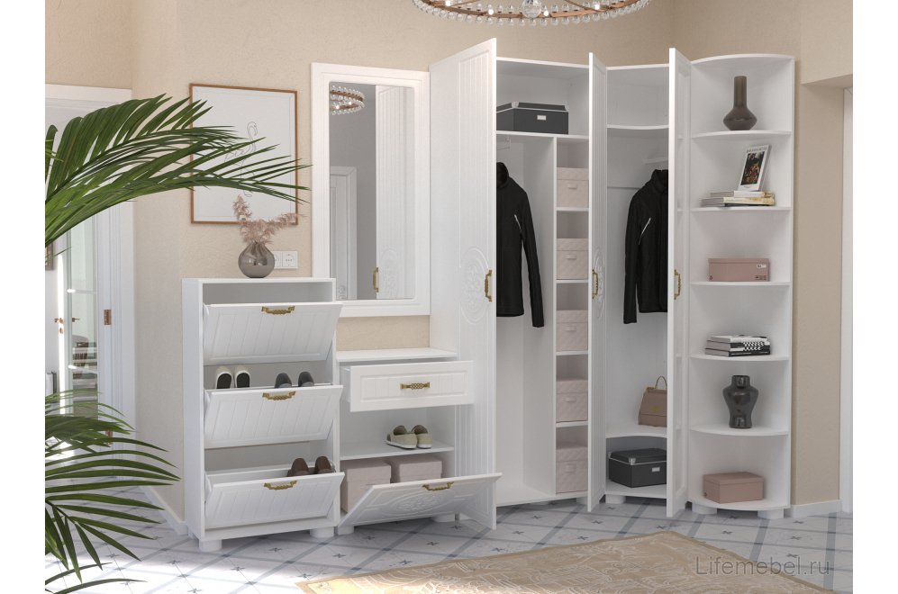 Шкаф Монблан МБ-21К глухой белое дерево