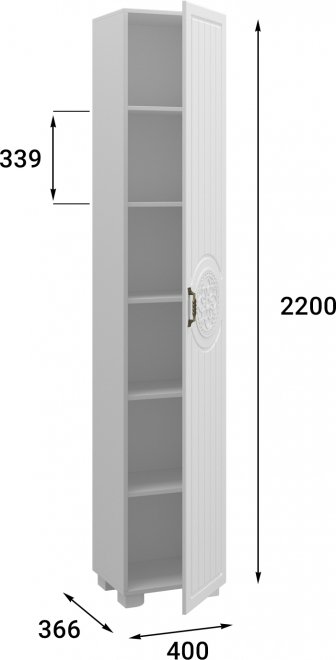 Шкаф Монблан МБ-22К глухой белое дерево