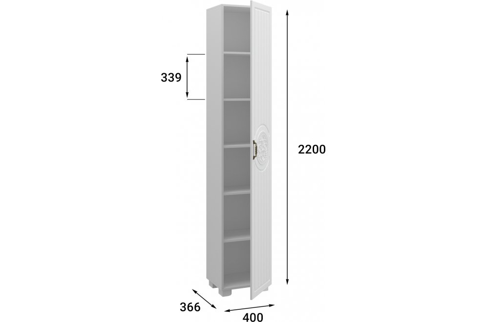 Шкаф Монблан МБ-22К глухой белое дерево