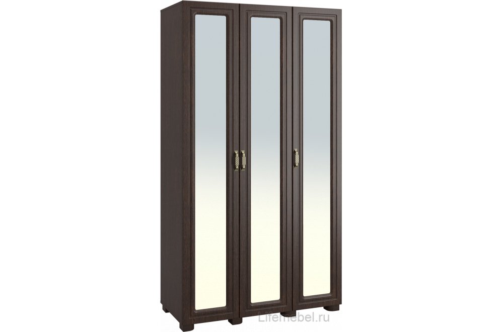 Шкаф Монблан МБ-24К с зеркалом венге / орех шоколадный