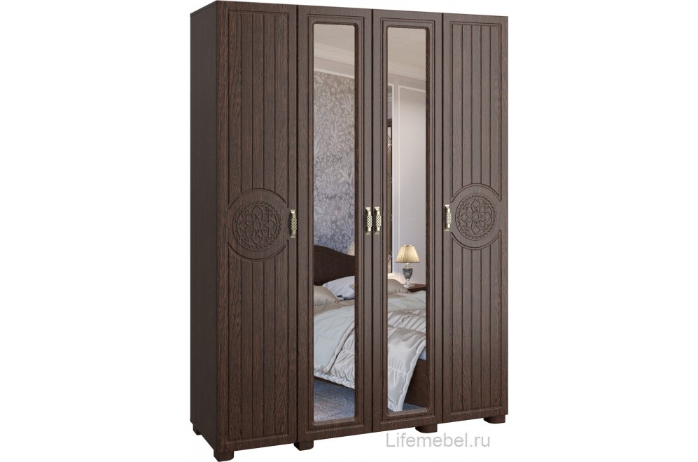 Шкаф Монблан МБ-25К комбинированный венге / орех шоколадный