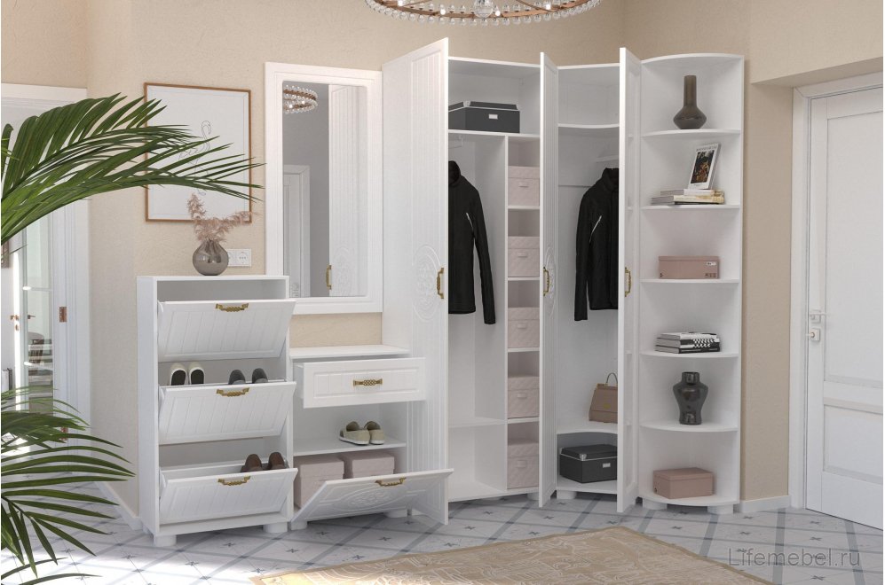 Шкаф Монблан МБ-26К белое дерево