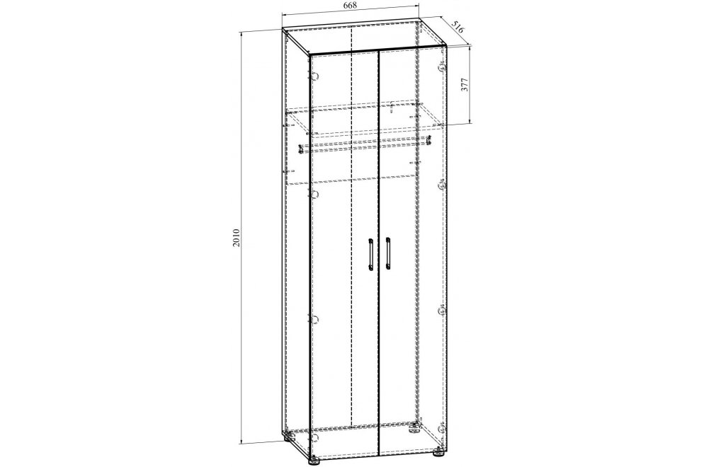 Шкаф ОФ-31К северное дерево светлое