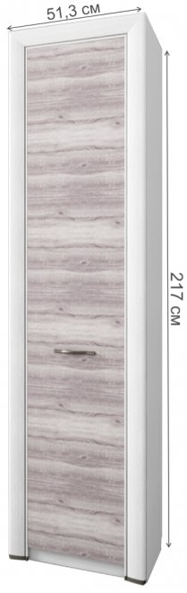 Шкаф Olivia 1DT P дуб анкона