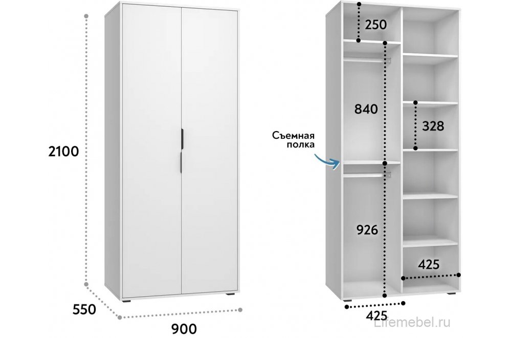 Шкаф Оптима ОП-110 белый структурный / меренга