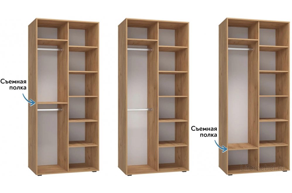 Шкаф Оптима ОП-118 дуб крафт золотой / меренга