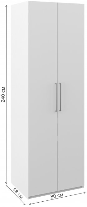 Шкаф Отис МН-039-06 П1 белый / белый