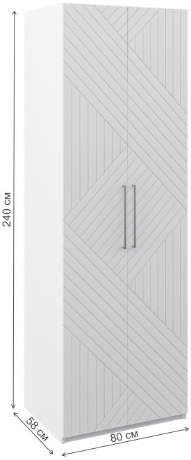 Шкаф Отис МН-039-06 П5 белый / графит