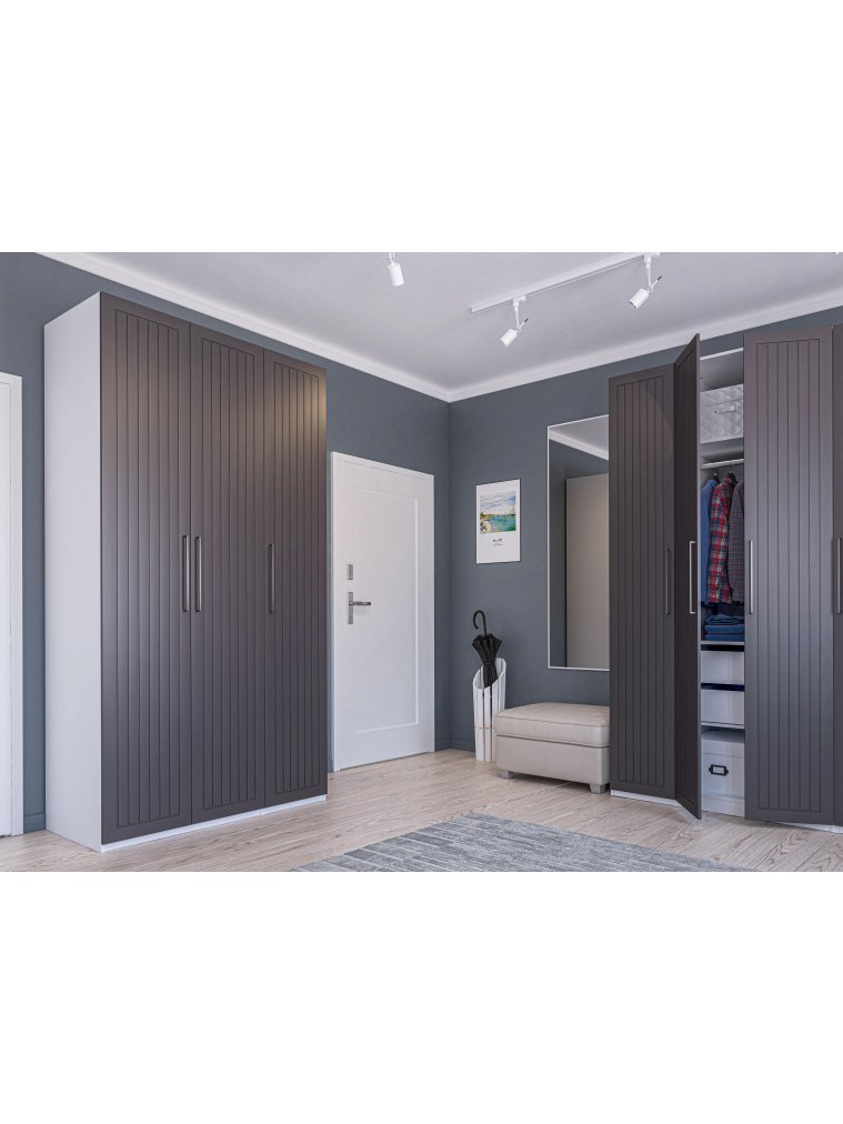 Шкаф Отис МН-039-06 П6 белый / графит