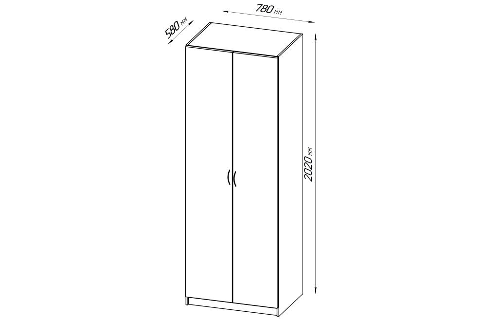 Шкаф Пегас 2 дуб венге